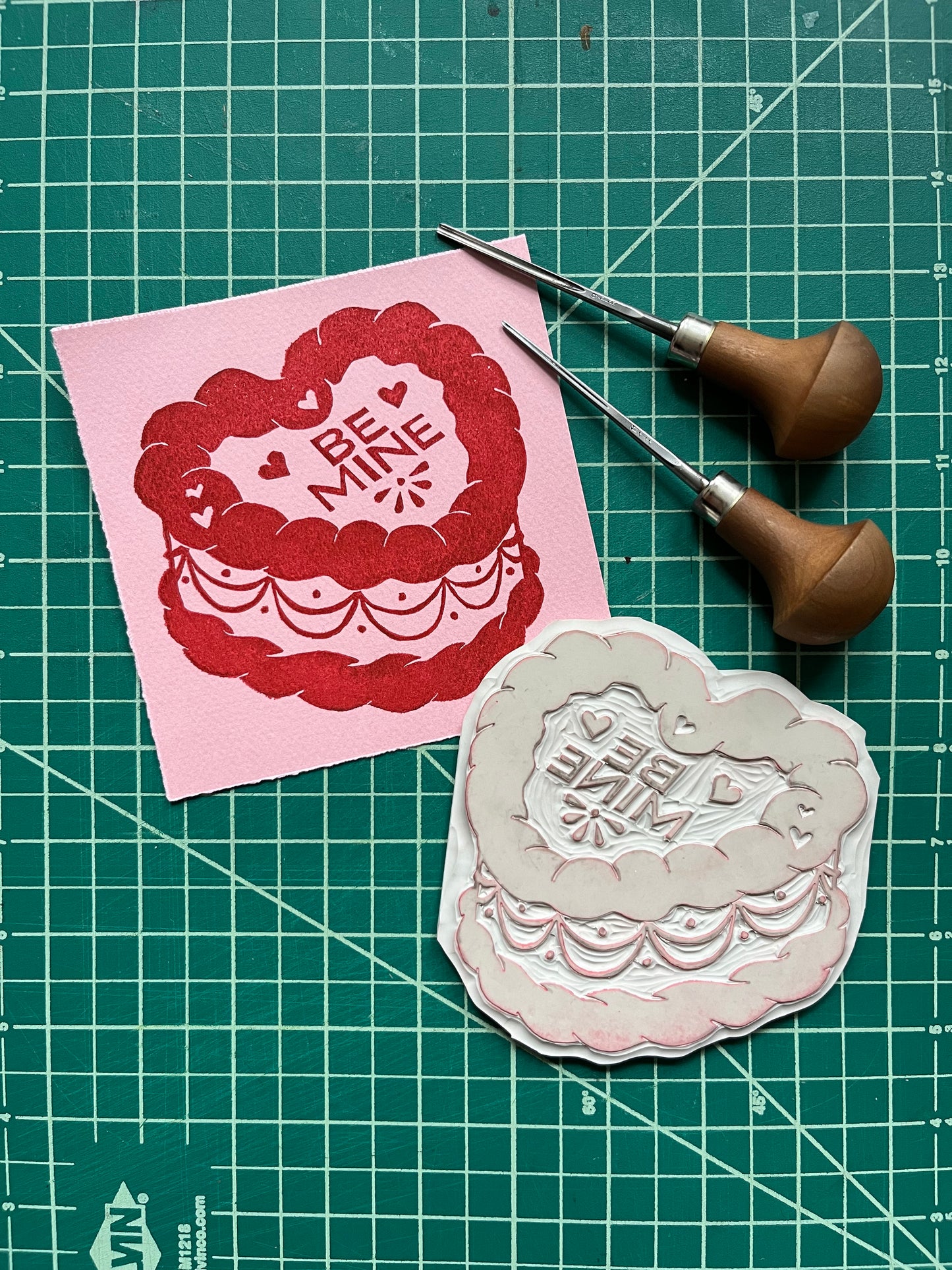 Valentine Blockprinting WORKSHOP! Feb 11 @ 6 PM