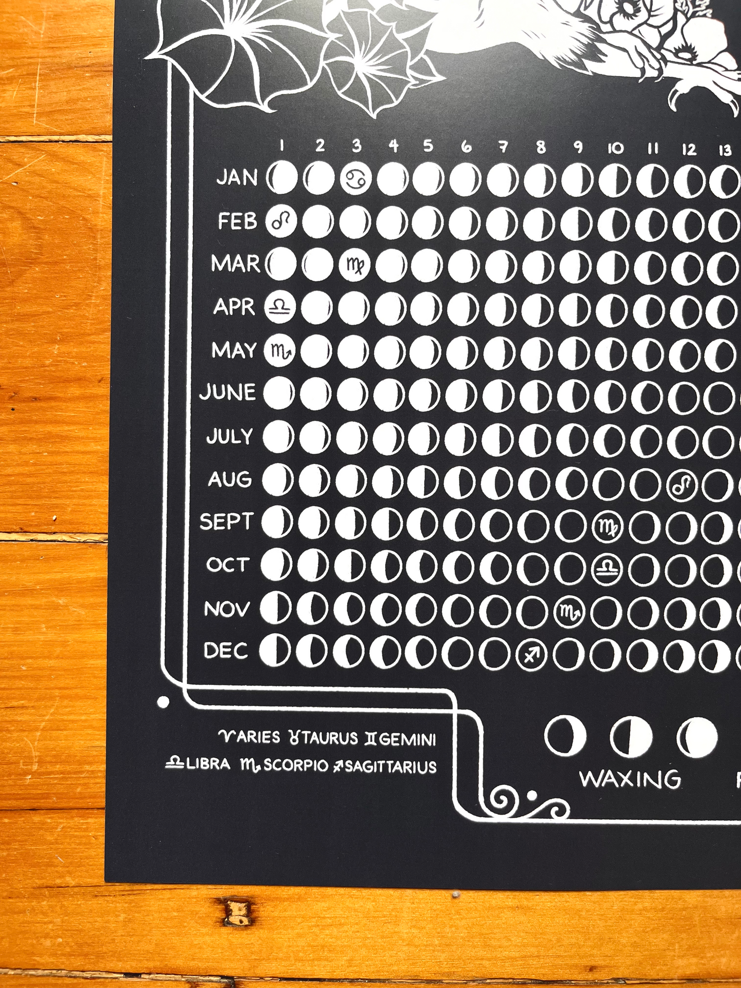 2026 Lunar Calendar // Blue Poster