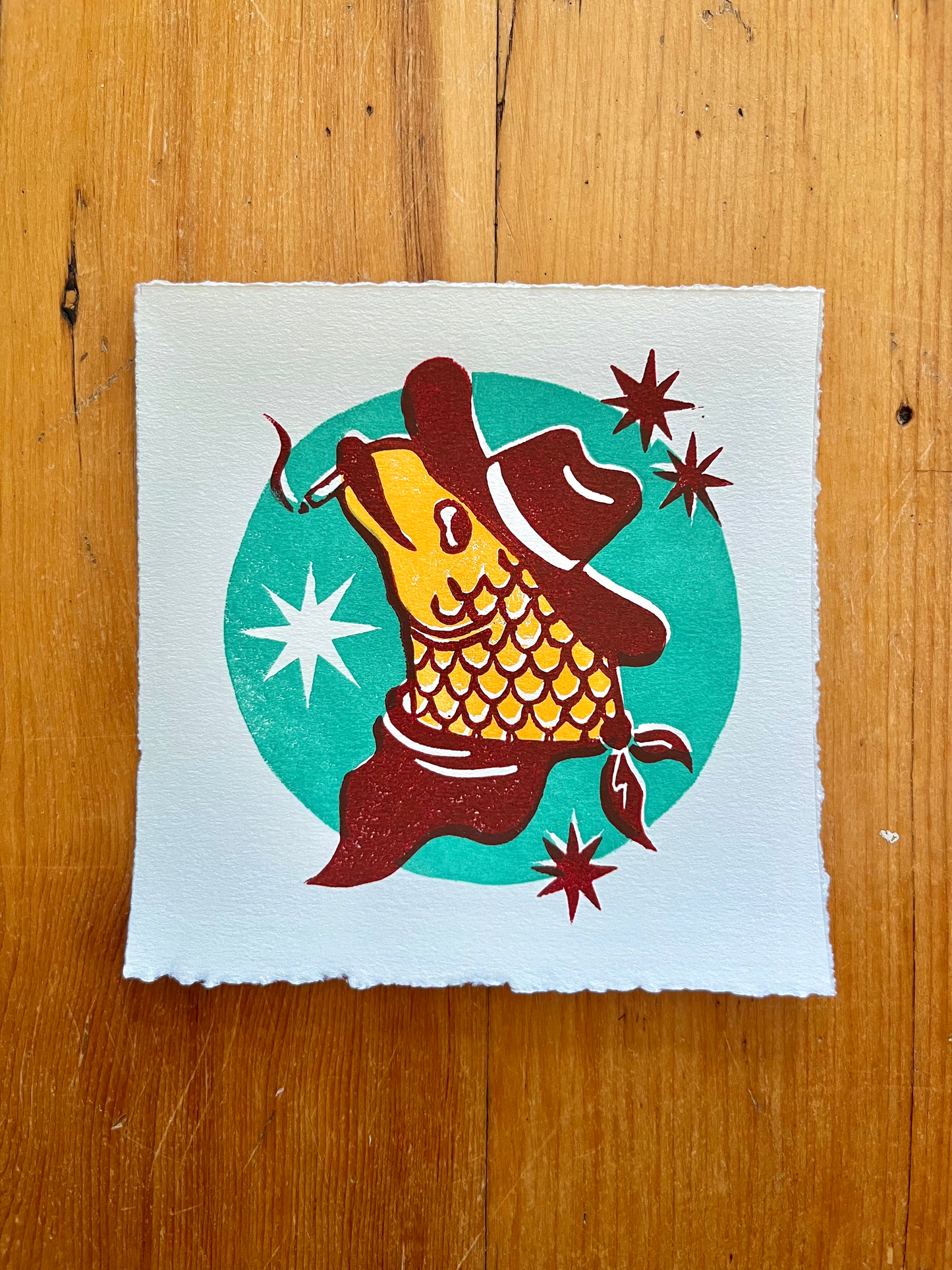 Cowboy Fish Print