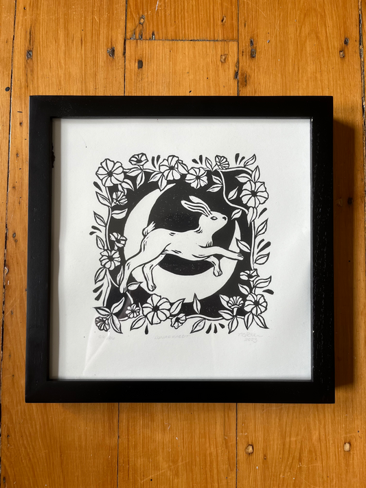 Lunar Rabbit Lino Print