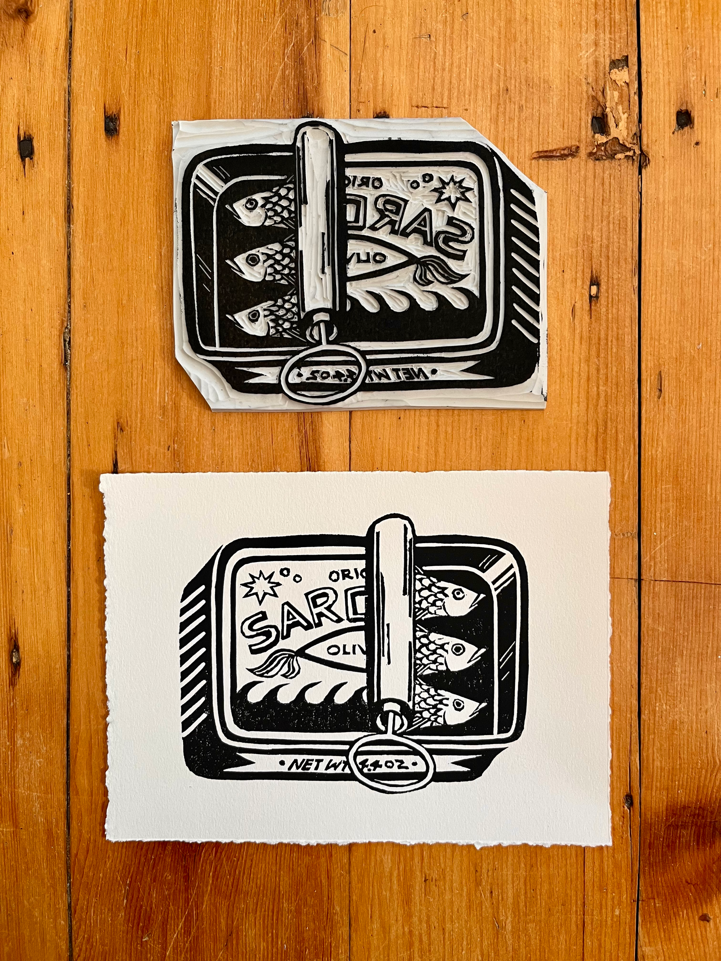 Sardine Lino Print