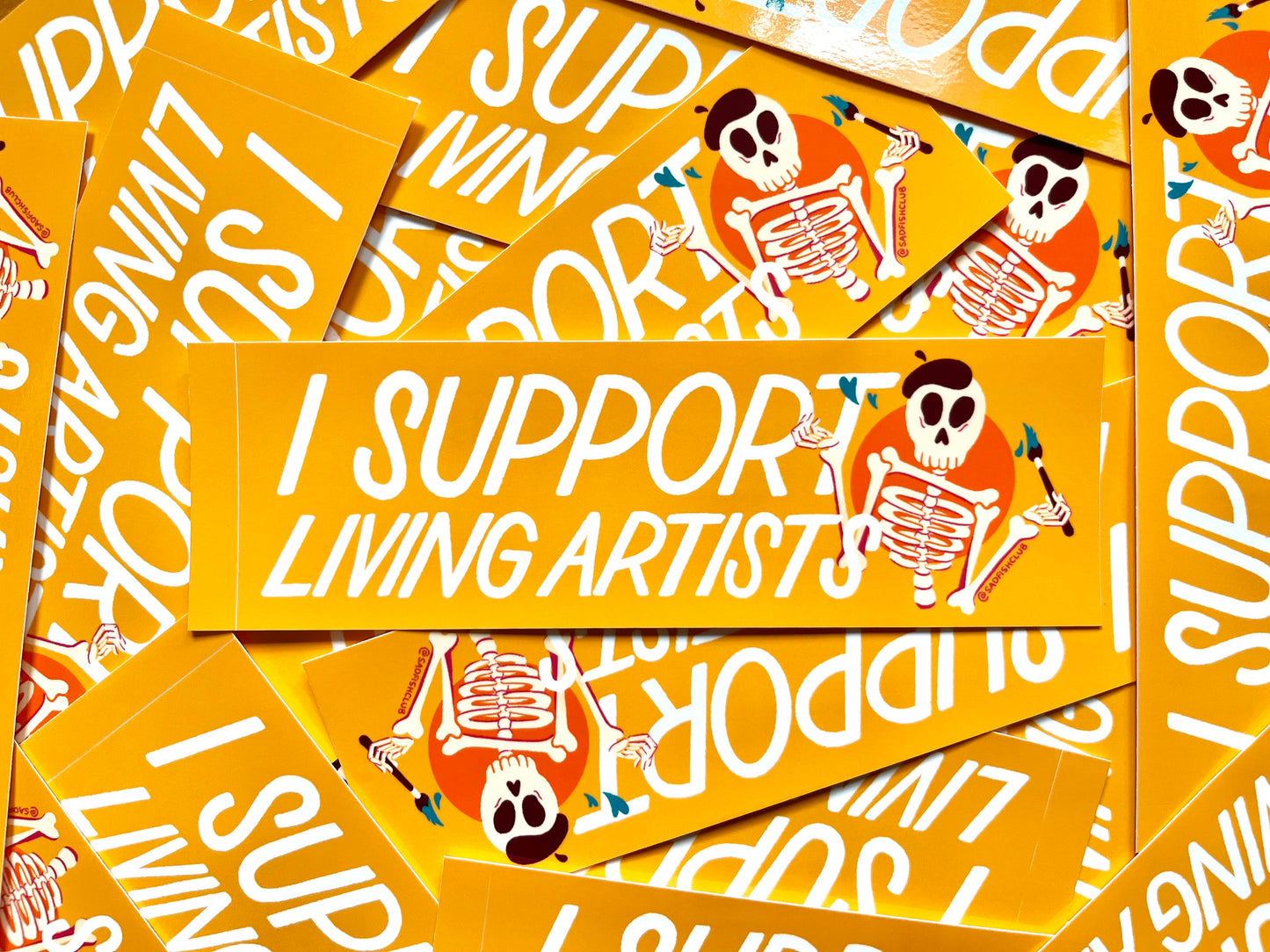 I Support Living Artists Bumper Sticker