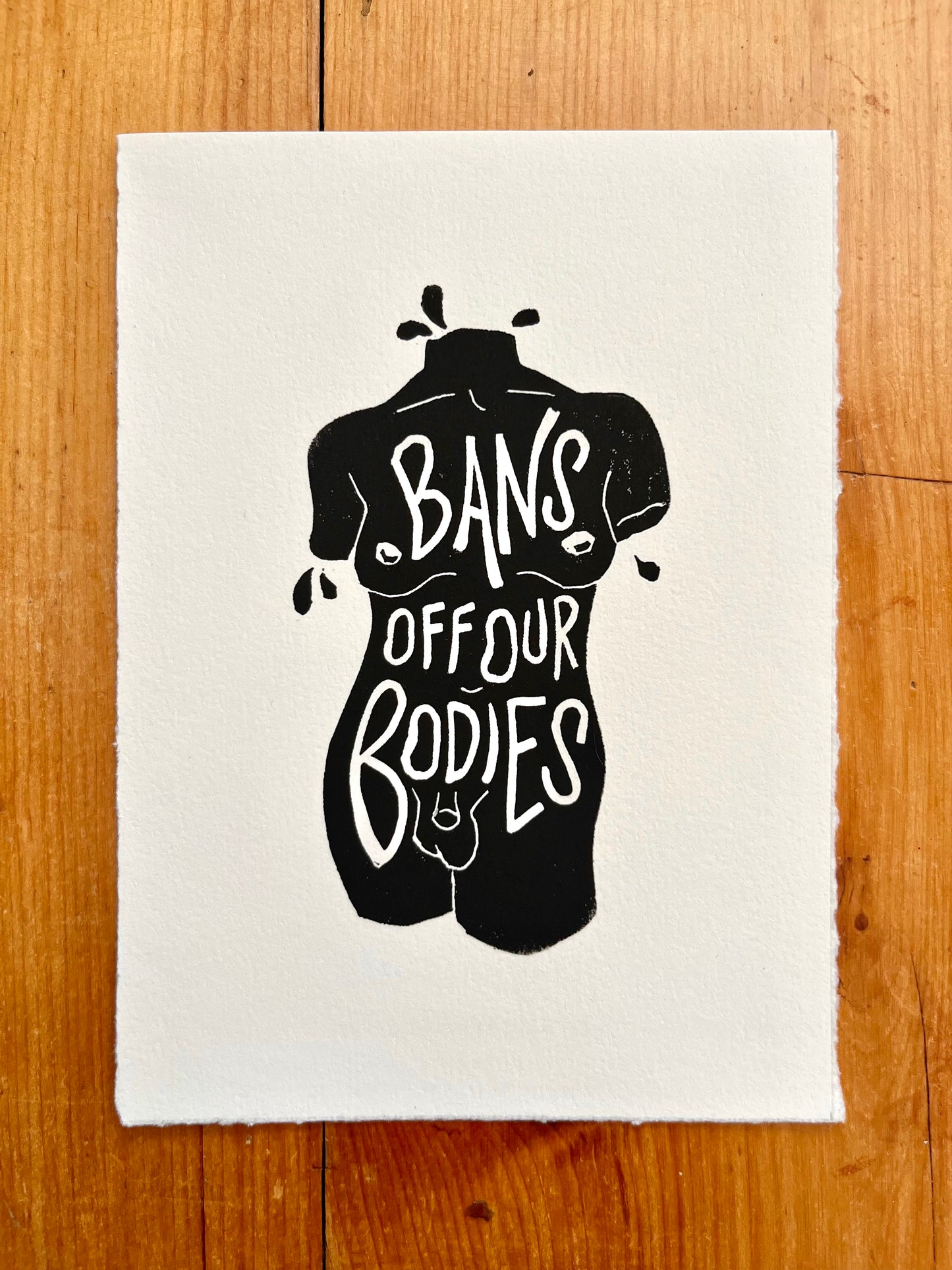 Bans Off Our Bodies Print // Trans Woman