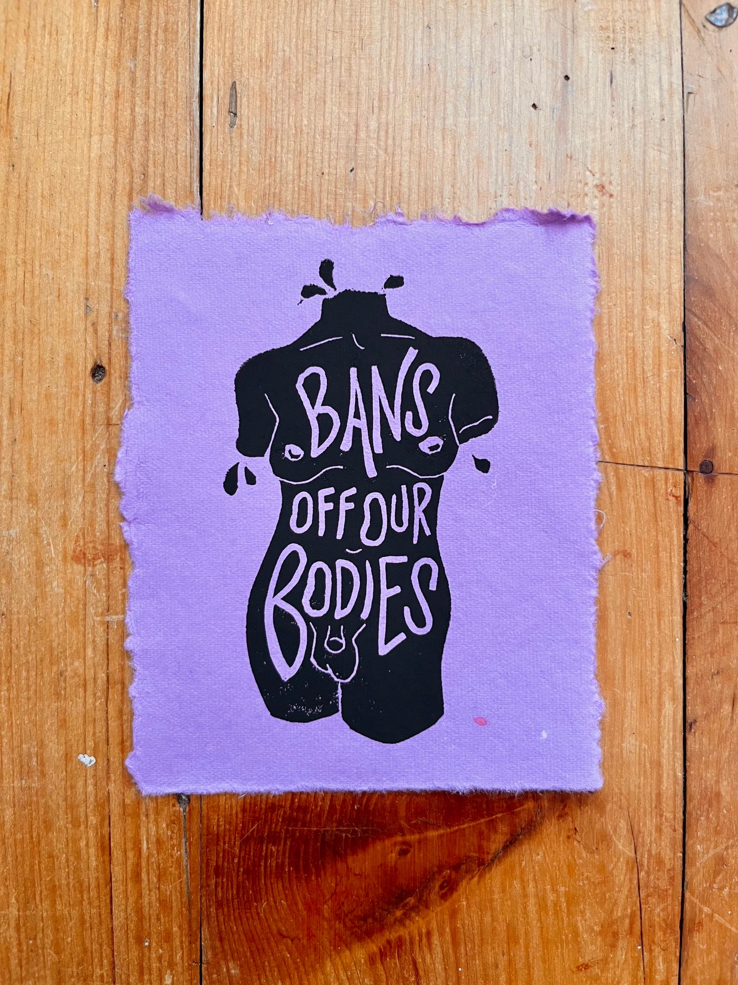 Bans Off Our Bodies Print // Trans Woman