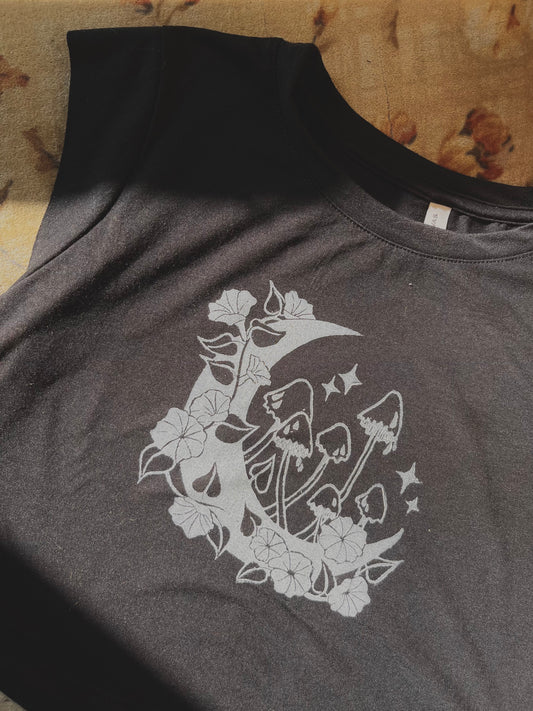 Mushroom Moon Tank (Black)