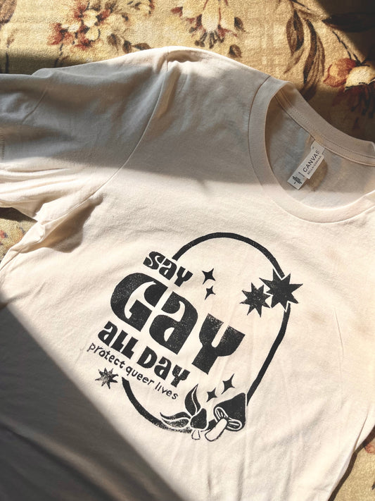 Say Gay Tee (Natural)