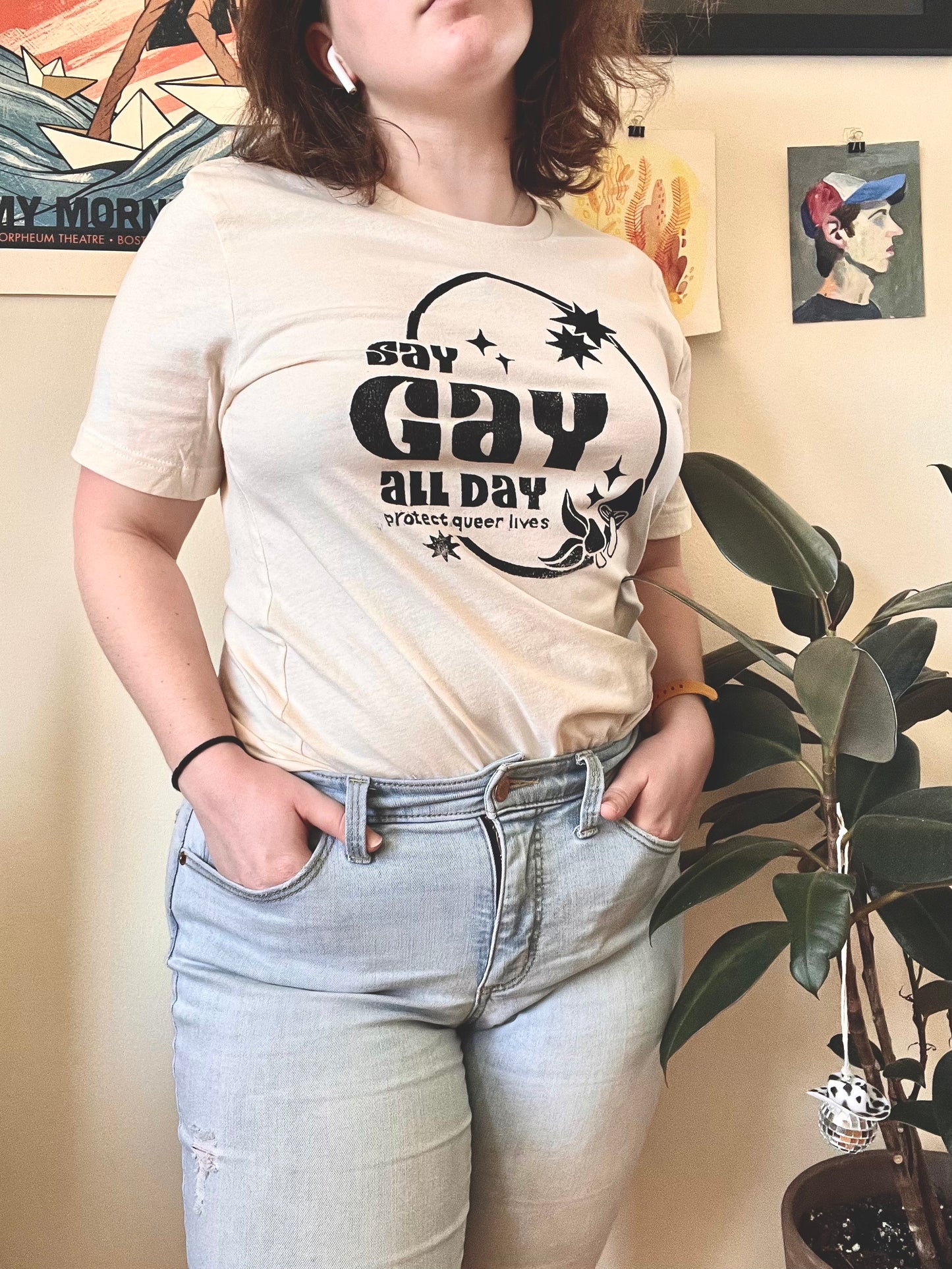 Say Gay Tee (Natural)