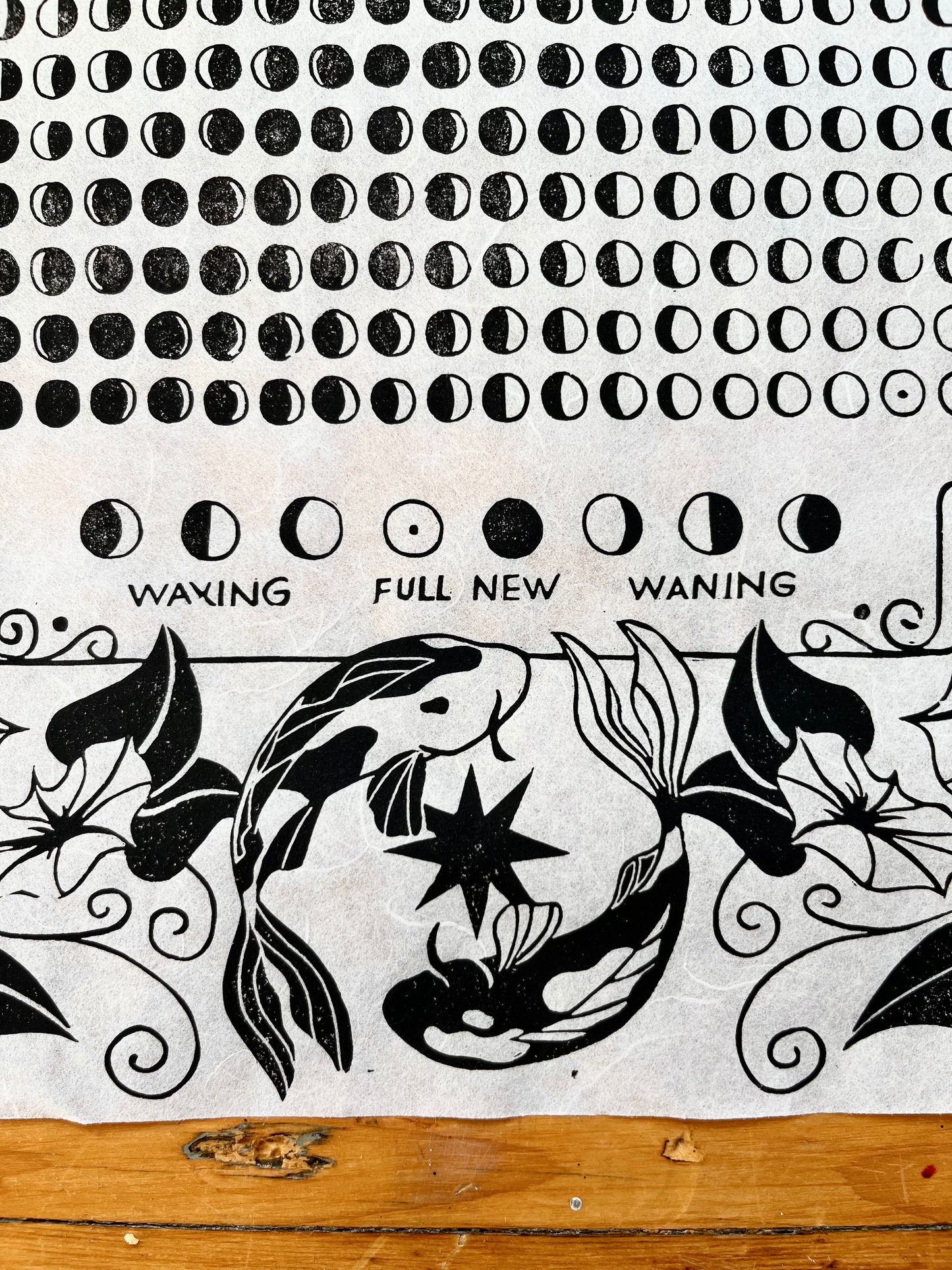 2026 Lunar Calendar // Hand Carved Lino