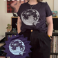 Moon Joy Tees // Thrifted & Hand Printed
