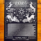 2026 Lunar Calendar // Blue Poster