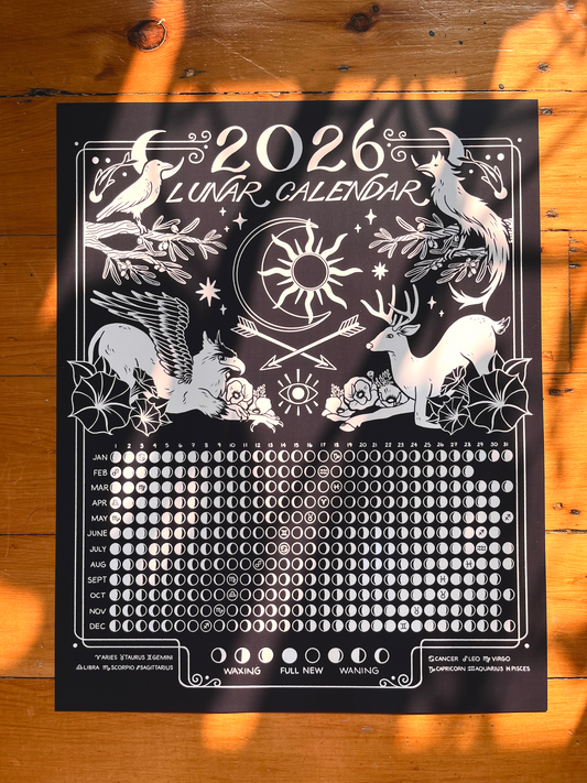 2026 Lunar Calendar // Blue Poster