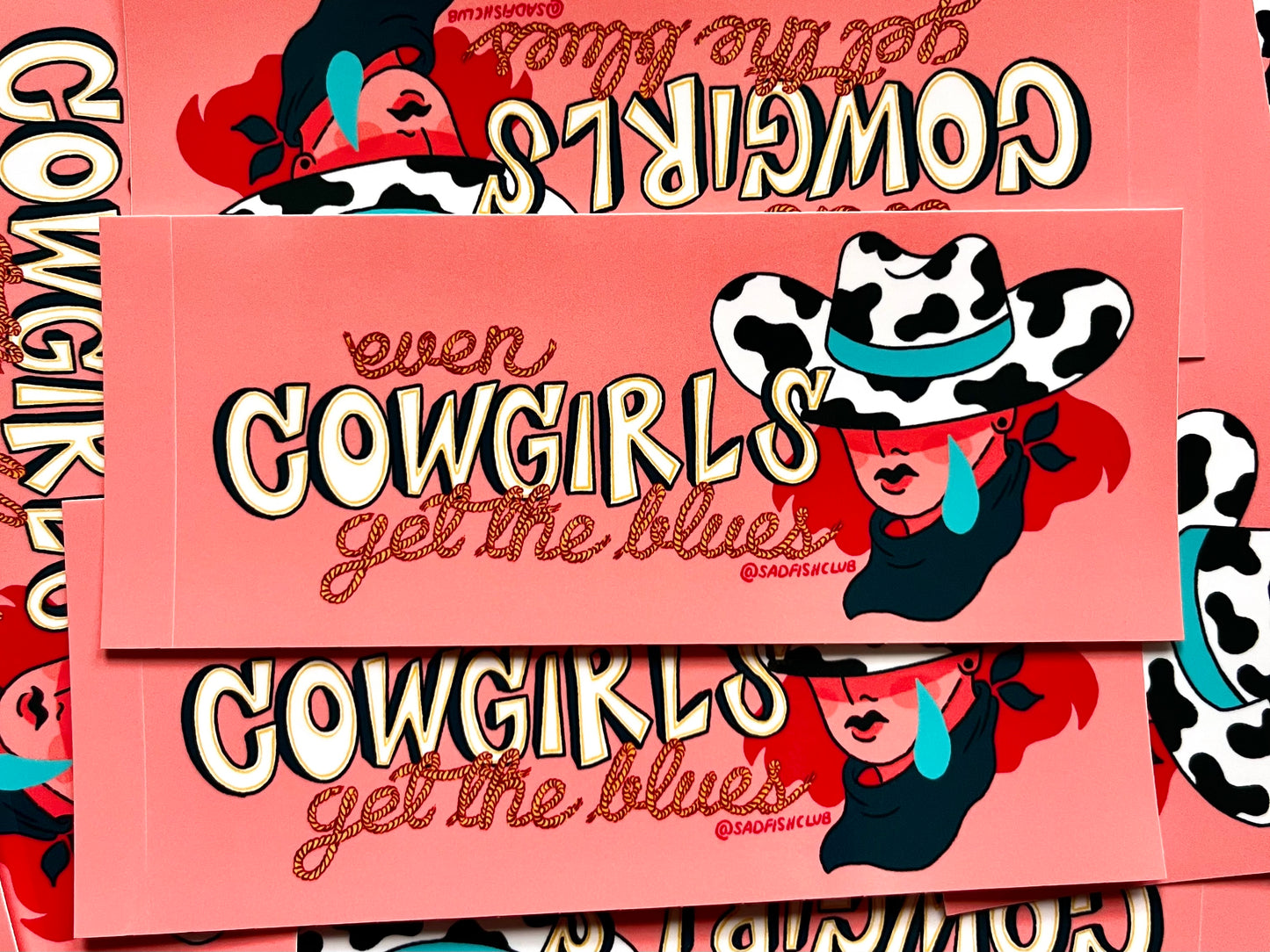 Even Cowgirls Get The Blues Bumper Sticker