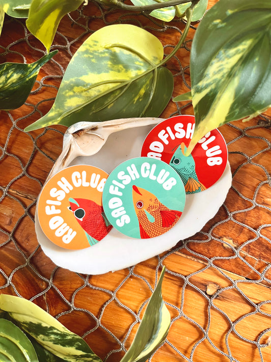 Sad Fish Club Stickers